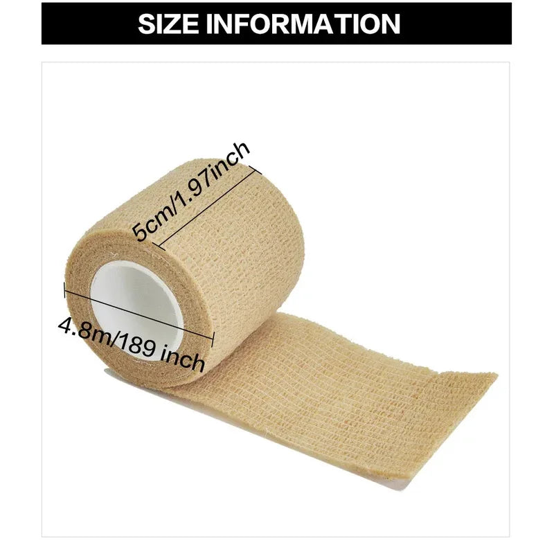 1/6pcs 5cmx4.8m Disposable Tattoo Bandage Sport Wrap Tape Self Adhesive Elastic Bandage Colors Tape Tattoo Accessories - Sun Studio
