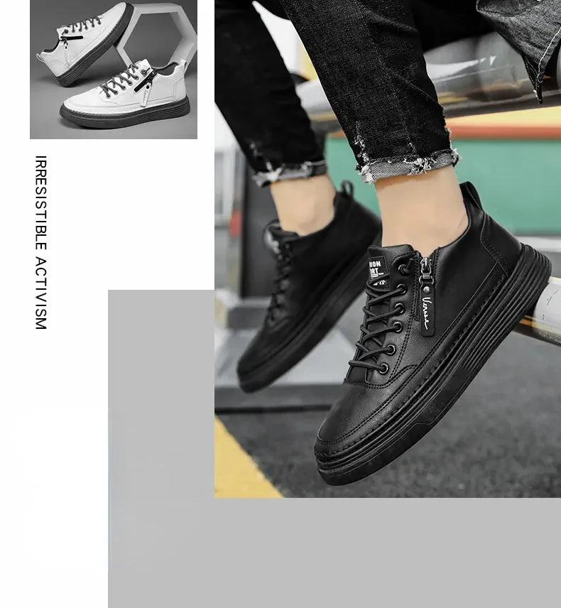 Sports Shoes Men's High-top Casual Shoes Platform Footboard Shoes Spring and Autumn Comfortable Fabrics Luxury Designer Shoes - Sun Studio