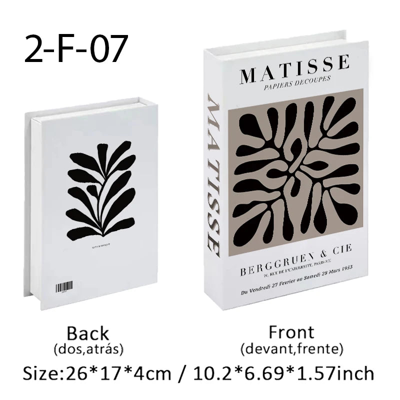 Matisse Fake Bücher zur Dekoration Aufbewahrungsbox Abstrakte Kaffeetisch Bücher Luxus Schlafzimmer Dekorative Bücher Bauhaus Boho Wohnkultur