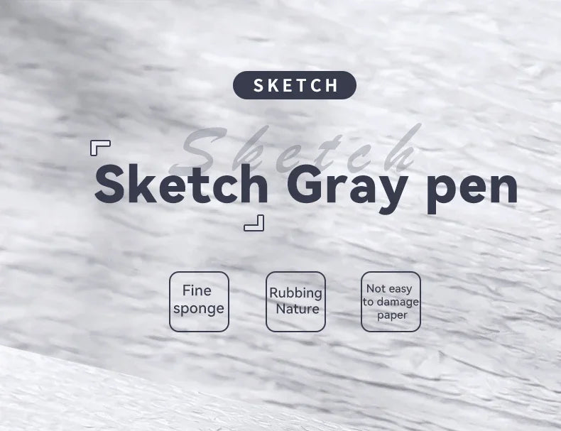 Sketch Pen Brush Artist Blending Pen Washable Rubbing Sponge Wipe Clean Tool Set Reusable Drawing Processing Rendering Eraser - Sun Studio