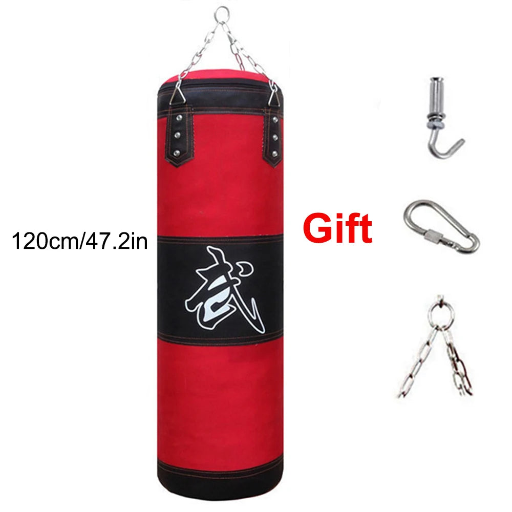 Punch Sandbag Heavy Boxing Punching Bag with Ceiling Hook Steel Chain Fitness Training MMA Kickboxing Muay Thai Karate Taekwondo - Sun Studio