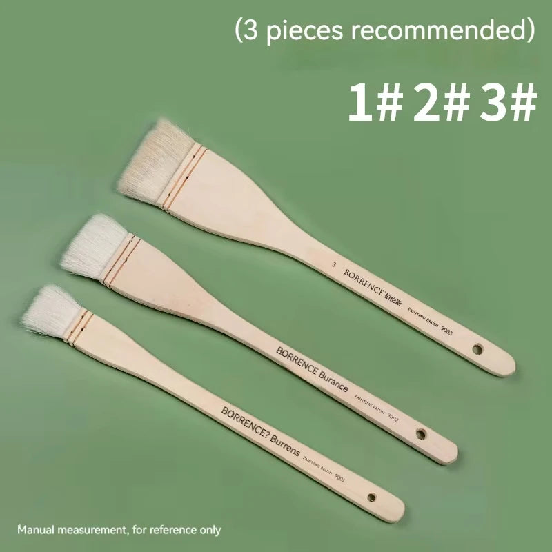 Borrence 1/2/3/5Stk Memory Nylon Pinselset für Acryl Ölmalerei Aquarell Holzmalpinsel Werkzeuge Kunstbedarf