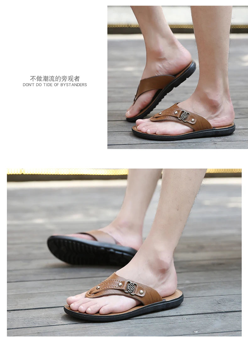 Flip Flops Men Summer Slippers For Men Comfortable Outdoor Beach Shoes Male - Sun Studio