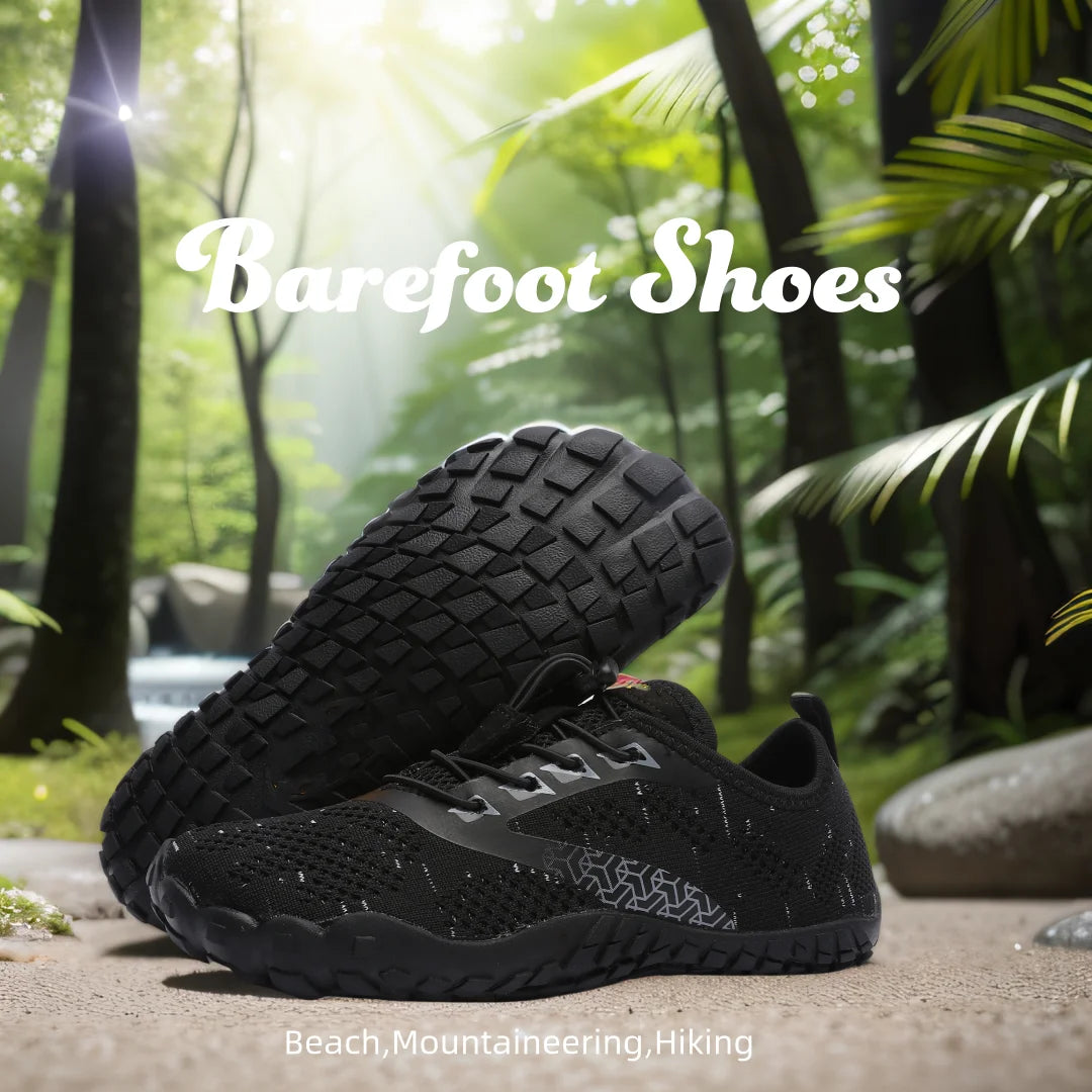 Wide Toe Zero Barefoot Shoes Mens Minimalist Water Shoes Breathable for Walking Rock Climbing Wrestling Trail Running Sneakers - Sun Studio