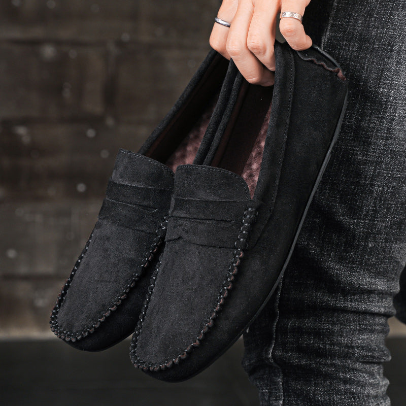 Trend Wildleder Herren Lässige Schuhe Atmungsaktiver Komfort Slip-On Herren Fahr Schuhe Mode Herren Bequeme Schuhe Luxus Marke Mokassins