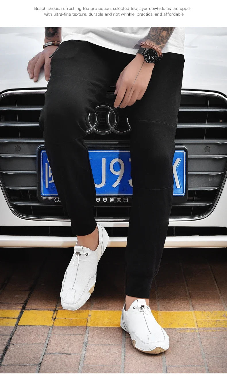 Size 38-47 Men Sneakers Leisure Comfortable Walking Genuine Leather Shoes Sports Outdoor Footwear Loafers Male Trainers 2021 - Sun Studio