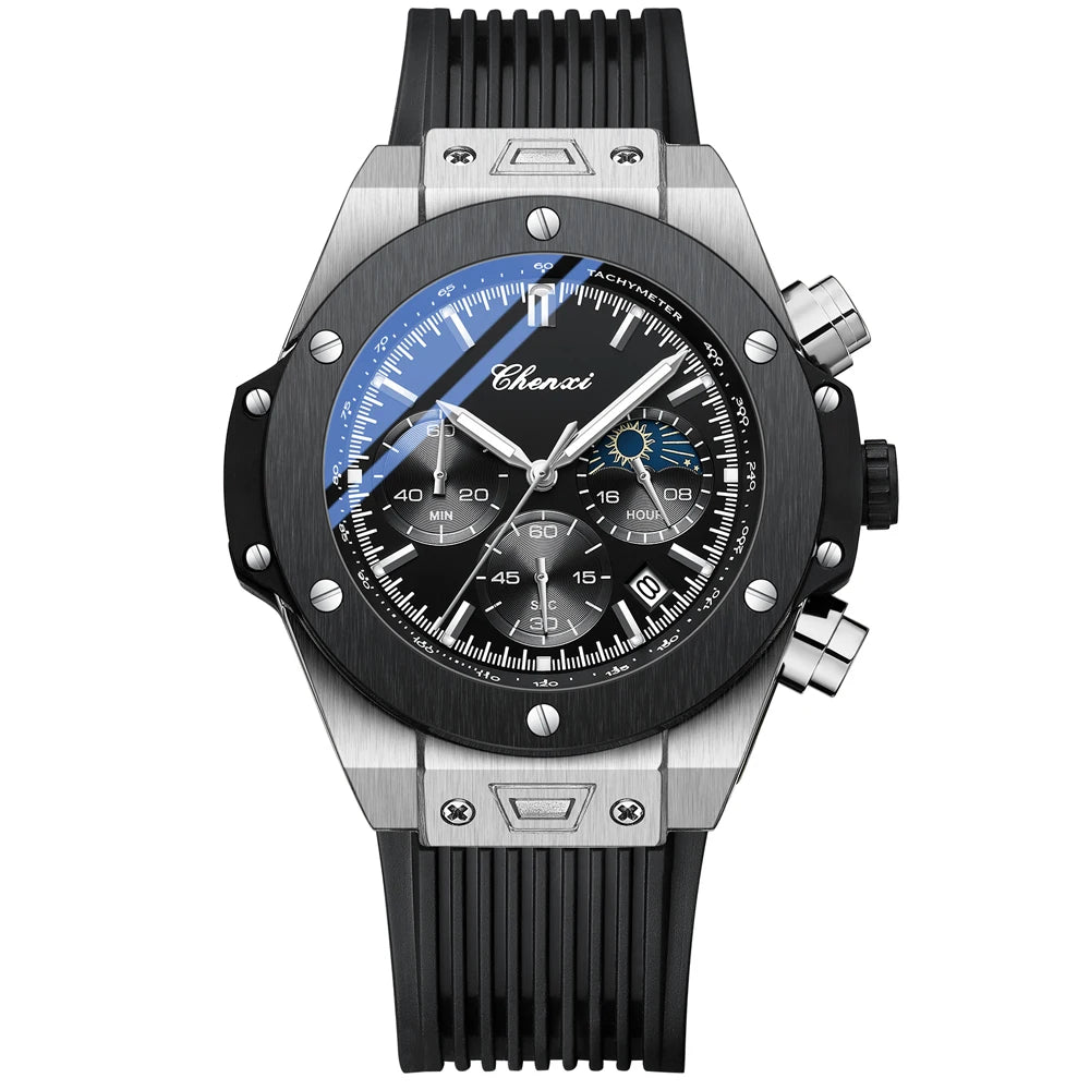 CHENXI Top Marke Luxus Uhren für Herren Kreative Mode Leuchtendes Zifferblatt mit Chronograph Uhr Männliche Freizeit Armbanduhren