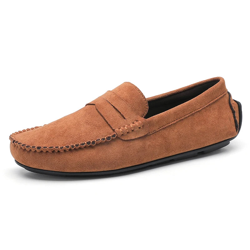 Trend Wildleder Herren Lässige Schuhe Atmungsaktiver Komfort Slip-On Herren Fahr Schuhe Mode Herren Bequeme Schuhe Luxus Marke Mokassins