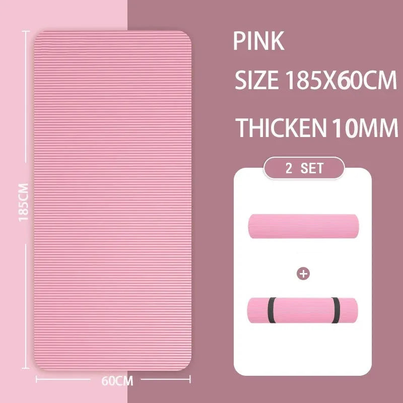 Thickened Anti Slip Yoga Mat Foam Mat Exercise Fitness Pilates Gymnastics Equipment Exercise Mat, Suitable for Yoga, Pilates - Sun Studio