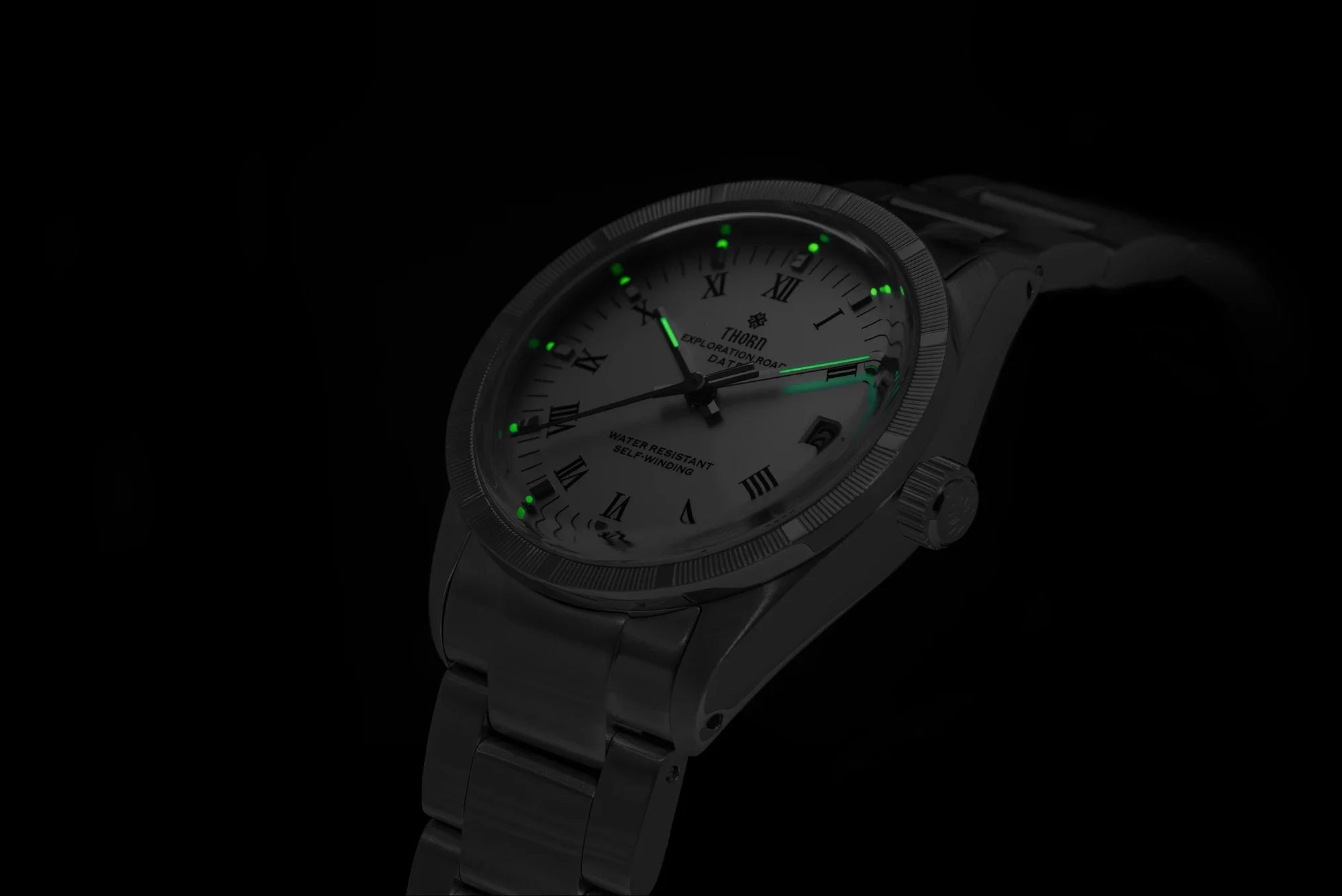 THORN T004 34mm Retro Männer Uhr Automatisches Uhrwerk Uhr Hemisphäre Saphir Leuchtend 10Bar Wasserdichte Uhren