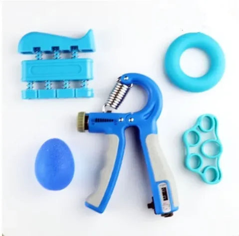 Gym Fitness Adjustable Count Hand Grip Set Finger Forearm Strength Muscle Recovery  Gripper Exerciser Trainer Ball Decompression - Sun Studio