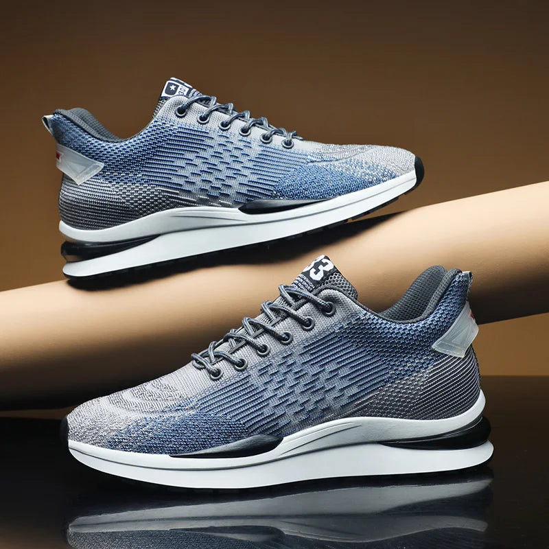 Men Sneakers Sports Lift  Height Increase Insole 6cm Mesh Plus Size 37-44 - Sun Studio