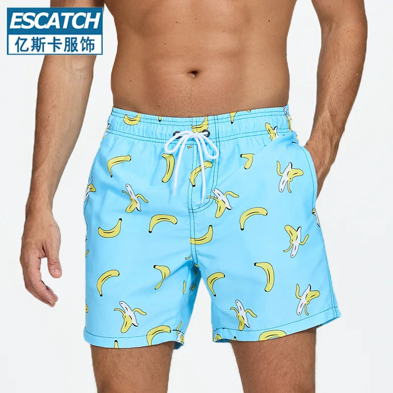 Quick-drying swimwear men beach shorts men's swimming trunks suit bath man holiday shorts quarter-print swimming trunk swimsuit - Sun Studio