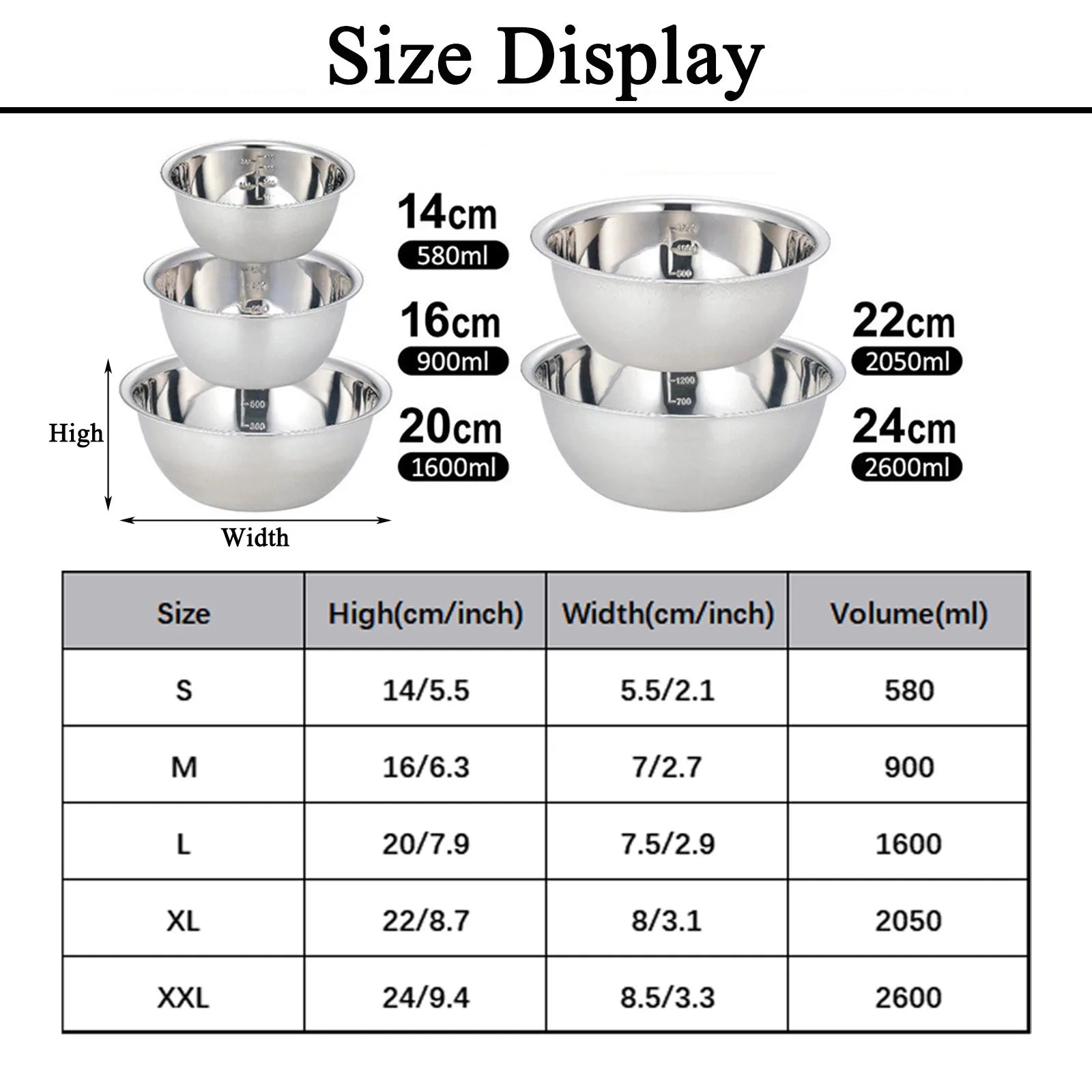 Stainless Steel Mixing Bowls Multi-Functional Kitchen Cooking Storage Bowls For Portable Home Outdoor Camping Accessories - Sun Studio