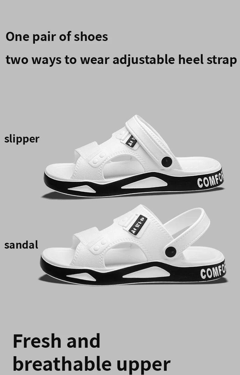 Men's Slippers Summer New Sandals EVA Light Adult Thick-soled Beach Shoes Non-slip Open-toe Sandals for Outdoor - Sun Studio