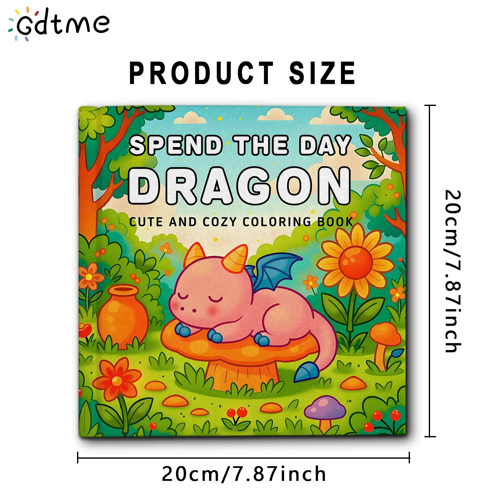 SPEND THE DAY DRAGON Coloring Book for Adults Featuring Cute Cozy Daily Activities for Relaxation (Cozy Spaces Coloring) - Sun Studio