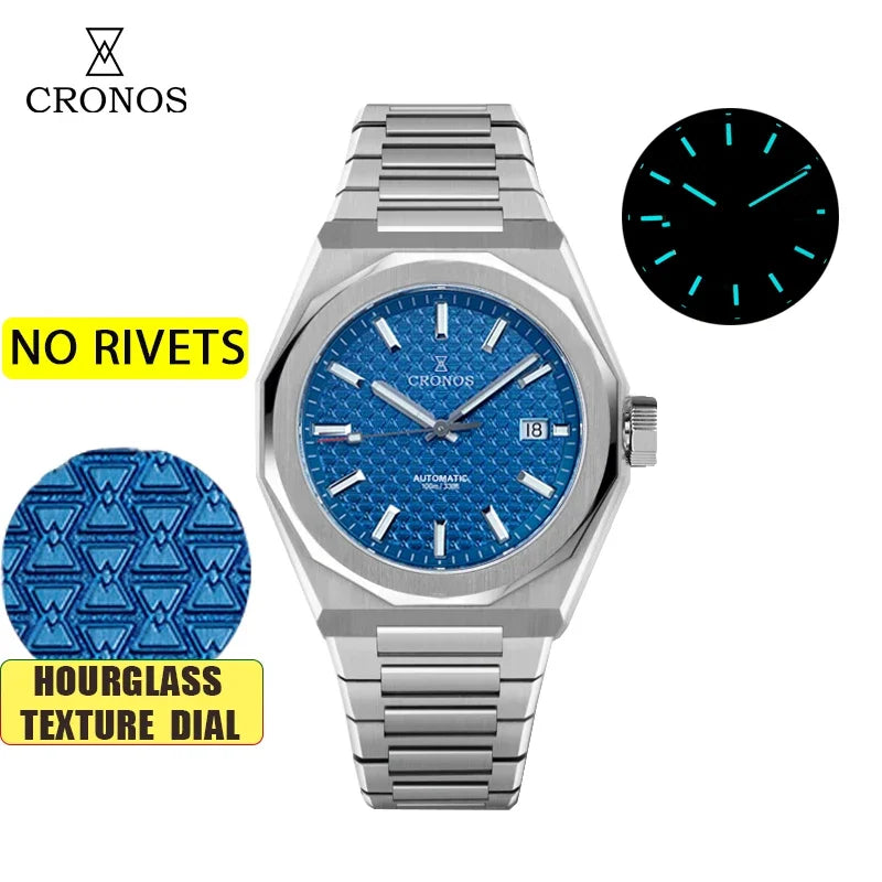 2025 Cronos L6028 New Dial Limited 39mm PT5000 See-through Caseback Men Automatic Wristwatches 10ATM Lumious V3 Watches for Men - Sun Studio
