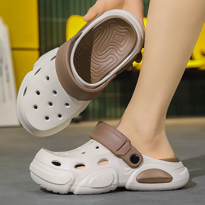 Summer Men's Thick-Soled Non-Slip Breathable Toe-Cap Sandals Casual Beach Slippers - Sun Studio