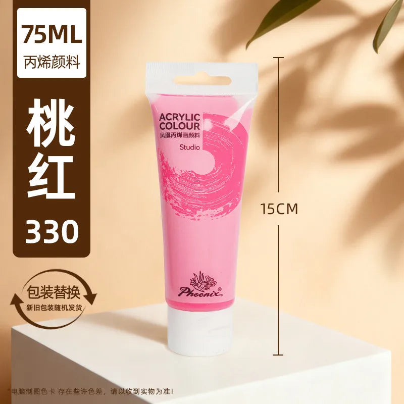 75ml Acrylfarbe Ungiftig Nicht verblassend, reiche Pigmente für Maler, Erwachsene für Leinwand Holz Ton Stoff Keramik Bastelbedarf