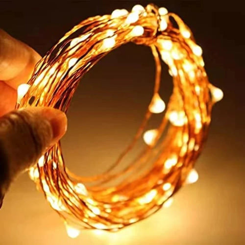 1-20M Led String Lights Copper Wire Starry Fairy Lights Battery Operated Lights for Bedroom Christmas Parties Wedding Decoration - Sun Studio