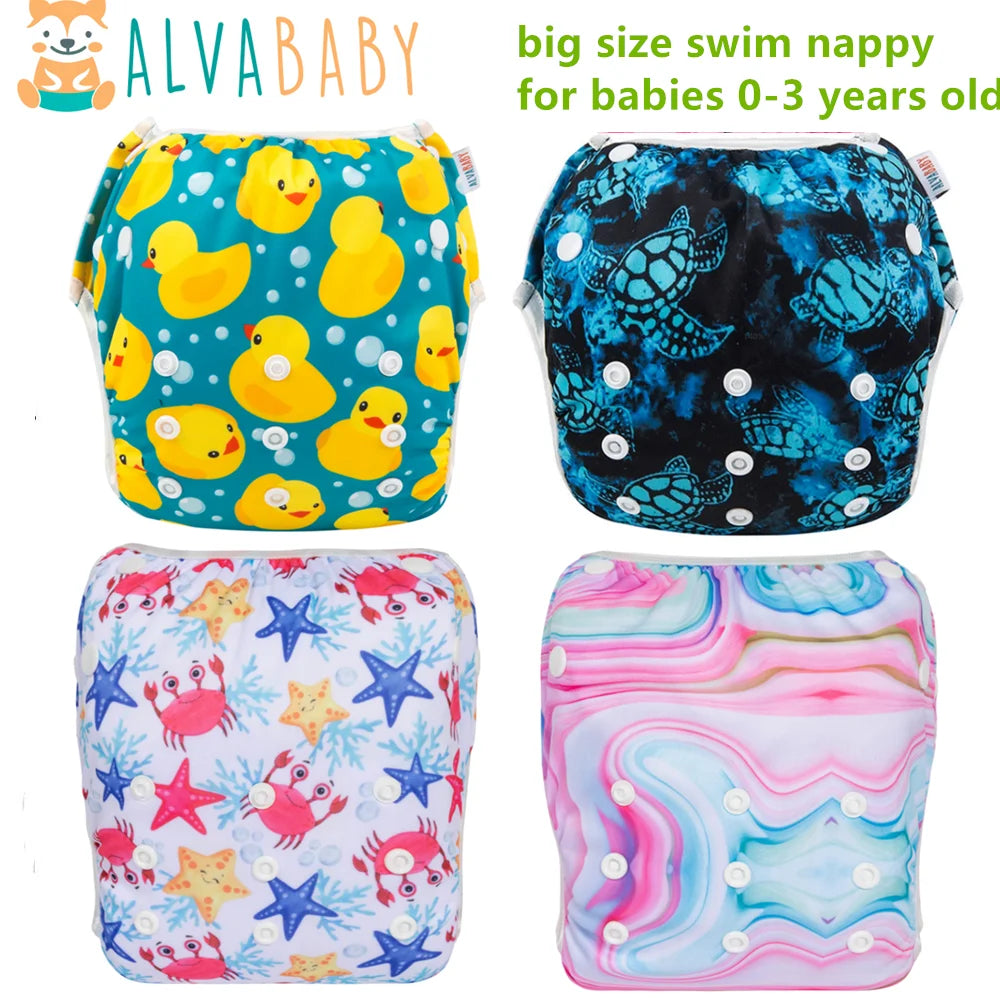 U Pick Alvababy Swimsuit Cool Big Size Swim Diaper Reusable Swim Nappy for Babies 0-3 years Old - Sun Studio