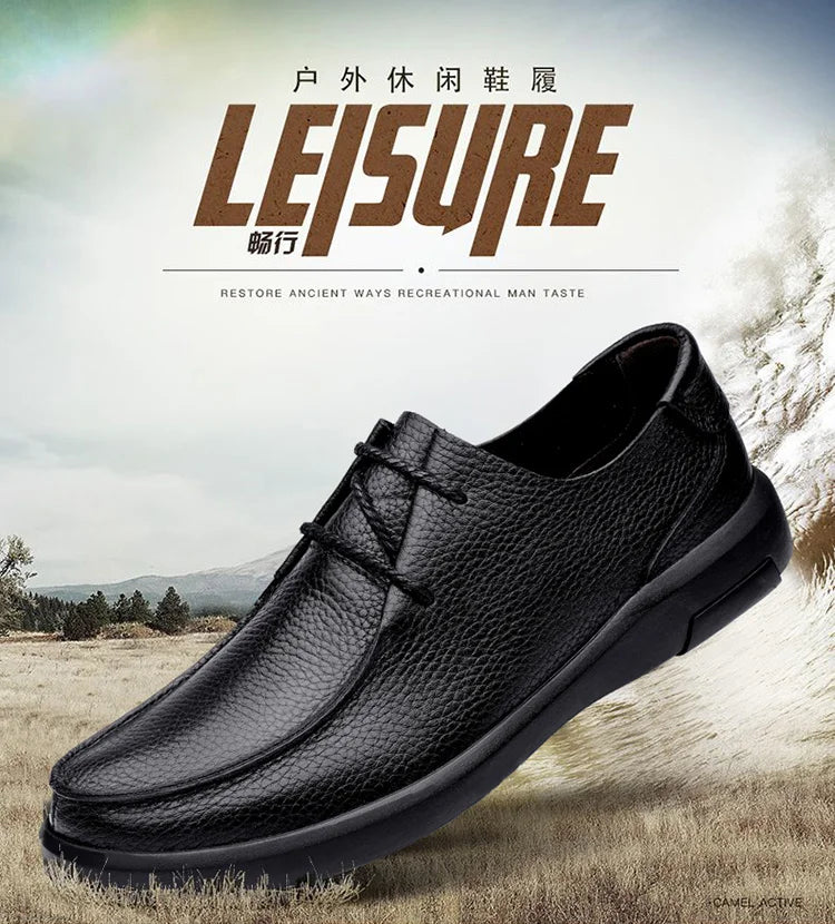 Casual Leather Shoes Men Loafers Trend Brand Business Shoes Autumn Slip on Flat Man Sneakes Comfortable Moccasins Zapatos Hombre - Sun Studio