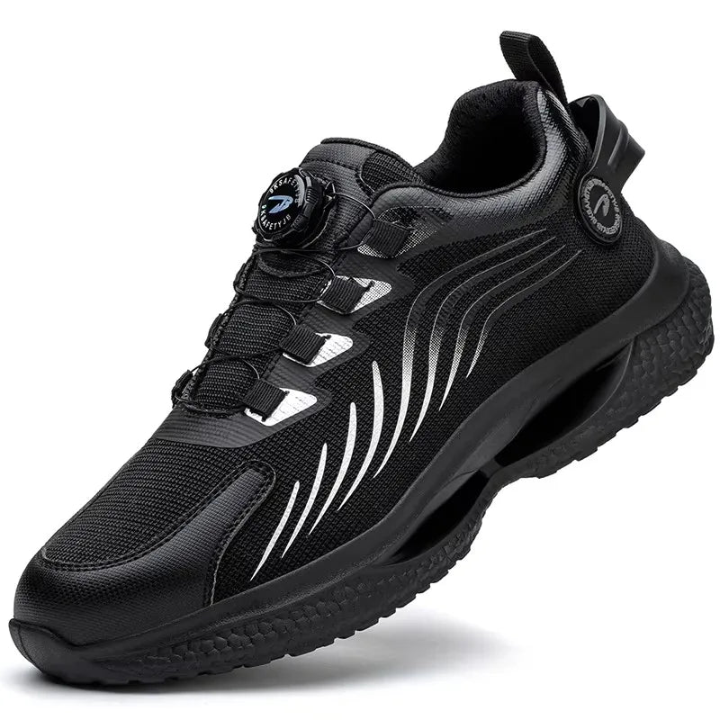 2026 Sicherheits Arbeitsschuhe Herren Drehknopf Arbeit Sneakers Unzerstörbare Schuhe Durchstichsichere Herren Sport Schuhe Stahlkappenschuhe