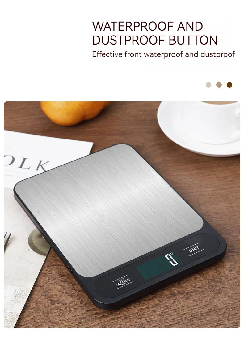 10kg Digital Kitchen Scale Baking Gram Weight Scales LCD Digital Display Electronic Table Scale Personal Healthy Diet Food Scale - Sun Studio