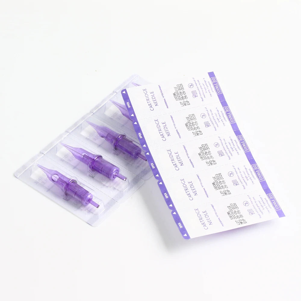 10pcs/Box Tattoo Needles Cartridge Disposable Sterilized Safety Needle RS/RL/RM/M1 With Membrane For Tattoo Rotary Machines - Sun Studio