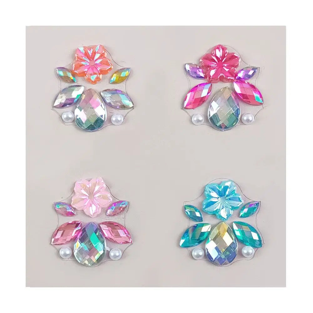Adhesive Makeup Diamond Sticker DIY Temporary 3D Crystal Face Stickers Glitter Diamond Mask Rhinestone Tattoo Women - Sun Studio