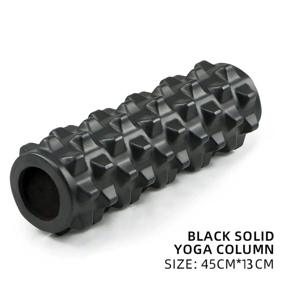 1 Pack – Hollow, Textured, Solid Color Massage and Yoga Roller / Portable Yoga Roller for Slimming Legs - Sun Studio