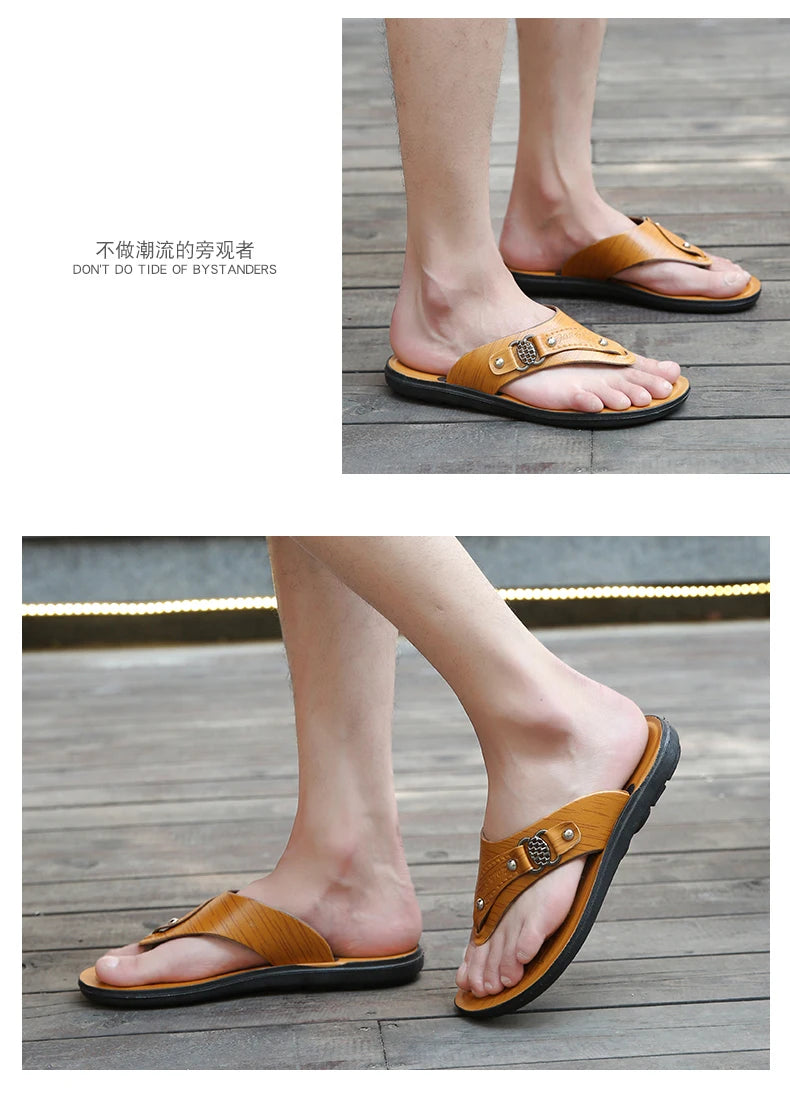 Flip Flops Men Summer Slippers For Men Comfortable Outdoor Beach Shoes Male - Sun Studio