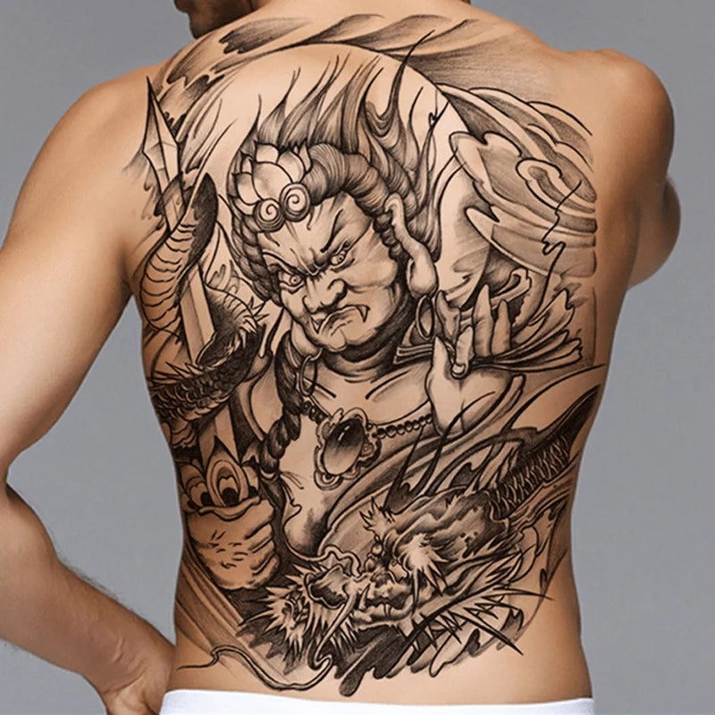 Temporary Large Back Tattoo Sticker Waterproof Cool Art FakeTattoo Sticker - Sun Studio