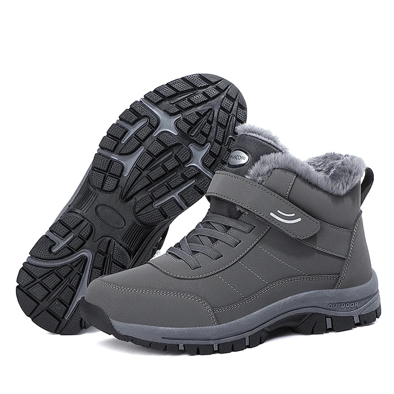 Men Boots Brand Climbing Shoes Men's Outdoor Sports Cotton Oes Winter Fce Lined High Top Thi Bot Climbing Casual Warm Boots - Sun Studio