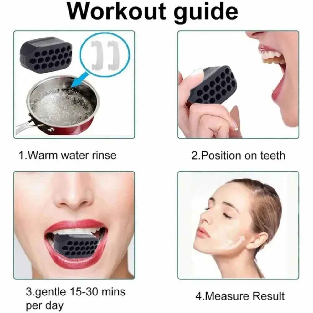 Silicone Jaw Exerciser Facial Toner & Fitness Ball Neck Toning Equipment Facial Beauty Tool Double Chin Exerciser - Sun Studio