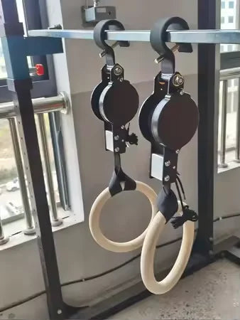 Birch Fitness Rings High Load-Bearing Adjustable Home Gymnastics Exercise Equipment Stamping Pull up Rings Wooden - Sun Studio