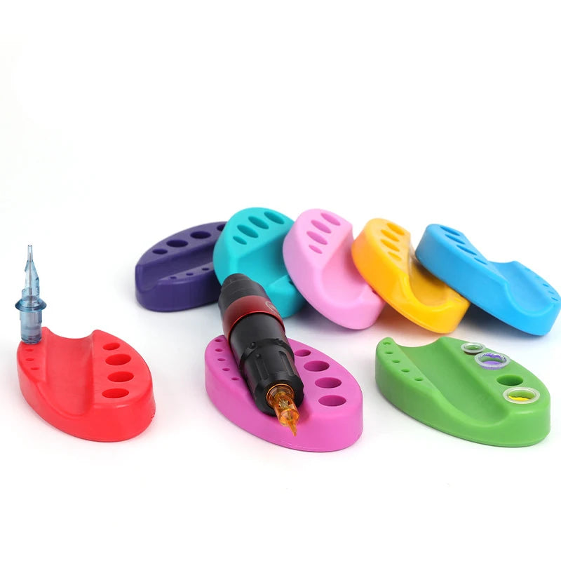 Silicone Tattoo Pen Holder Microblading Pigment Ink Cup Tattoo Pen Stand Makeup Tattoo Accessories Silicone Tattoo Pen Holder - Sun Studio