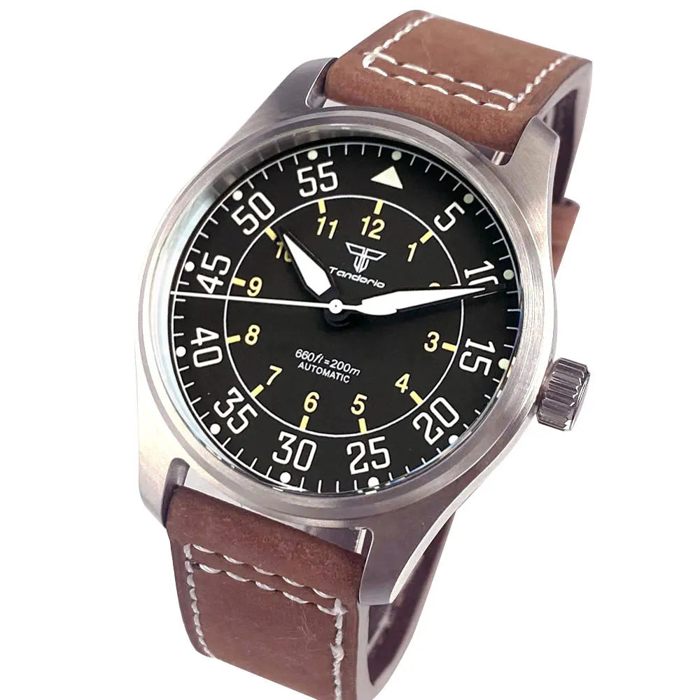 39mm Pilot Aviator Diving Watches Miyota8215 Automatic Mechanical Watch for Men 20BAR Waterproof Sapphire Crystal 316L Steel - Sun Studio