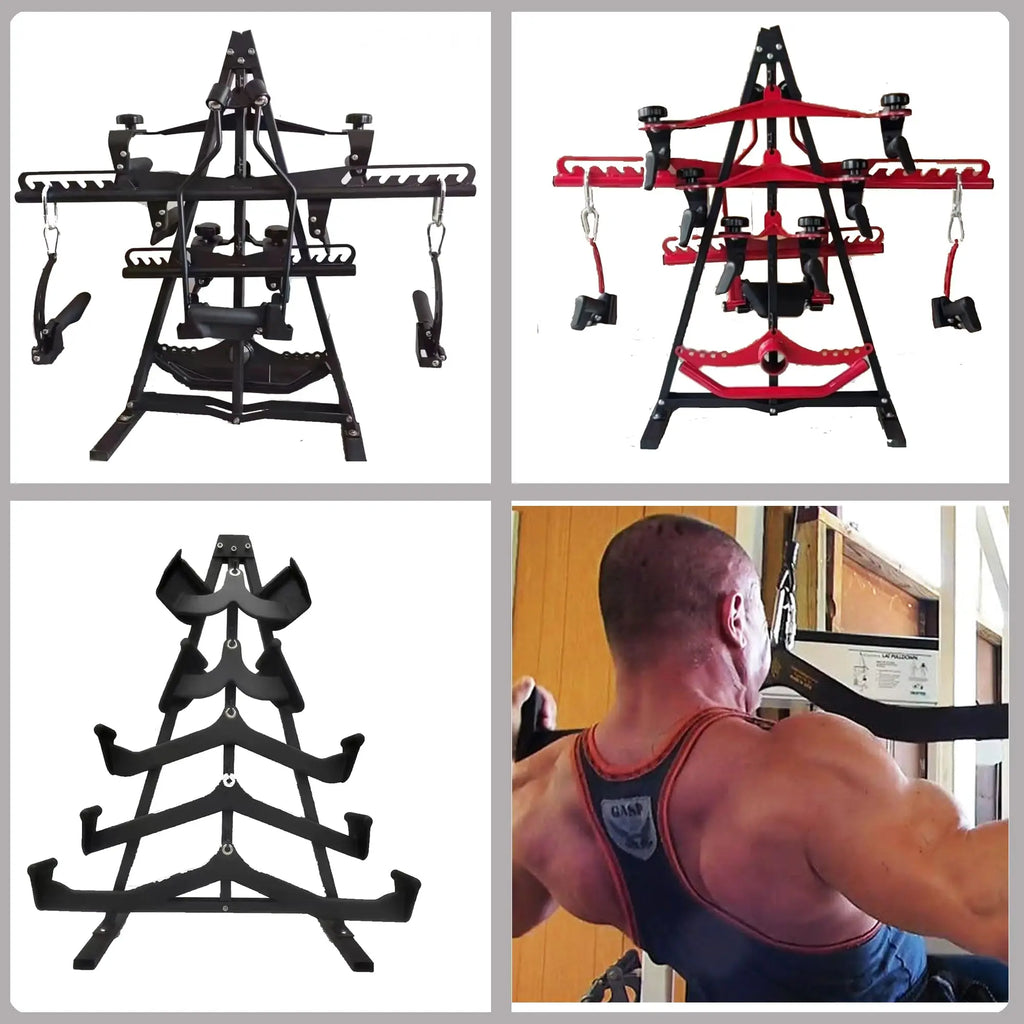 Gym Fitness LAT Pull Down Bar,Storage Rack,Heavy Duty,A-Frame Stand,Support Base for LAT Pulldown Attachments,LAT Bar - Sun Studio