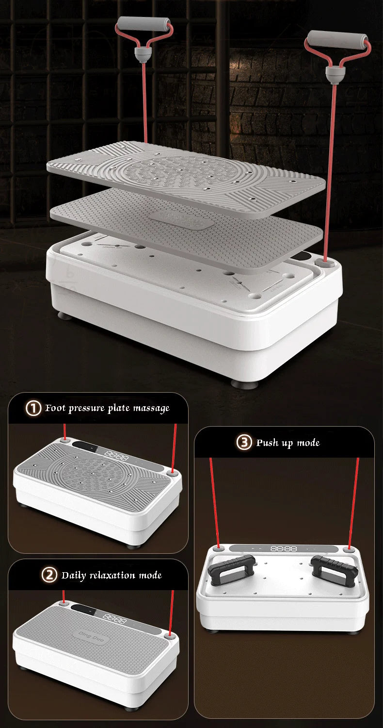 Fitness Body Vibration Plate Abs Material Workout Fitness Fat Vibrator Platform - Sun Studio