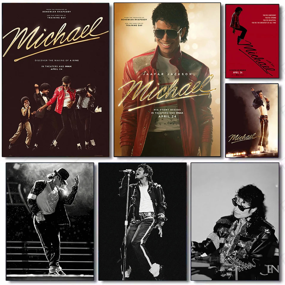 Michael 2026 Movie Biopic Michael-Jackson Style Dance Photography Poster Canvas Painting Wall Art Pictures Home Decor Gift - Sun Studio