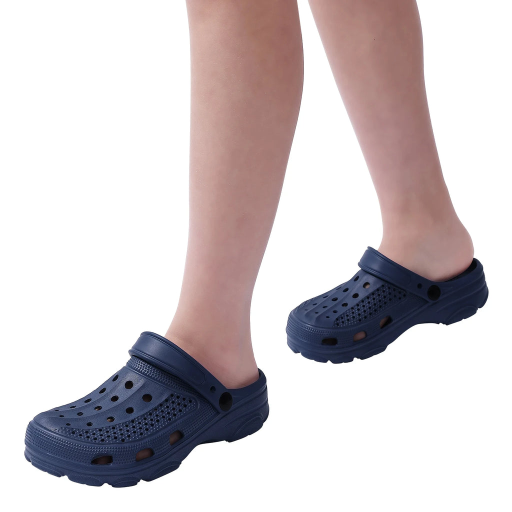 Eyriphy Men Slippers Garden Shoes Breathable Hole Slippers Outdoor Fishing Shoes Non-Slips Kitchen Slippers EVA Sole Men Sandals - Sun Studio