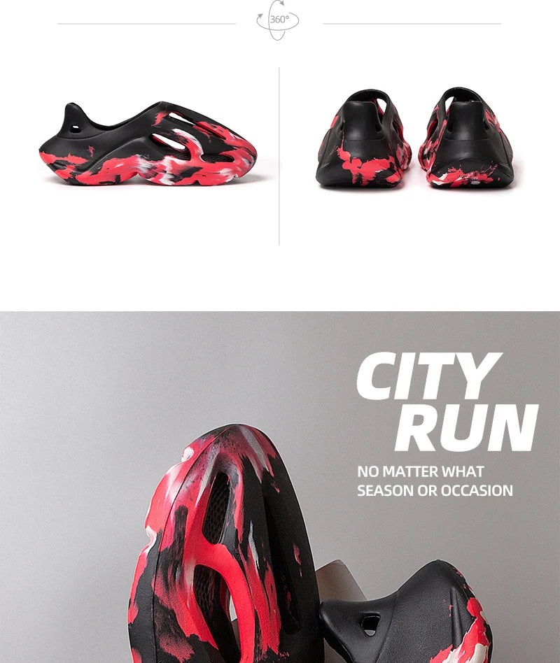 Summer Men Women Slippers Camouflage Platform Outdoor Clogs Shoe Beach Sandals Male Soft EVA Indoor Home Slides Lover Flip Flops - Sun Studio