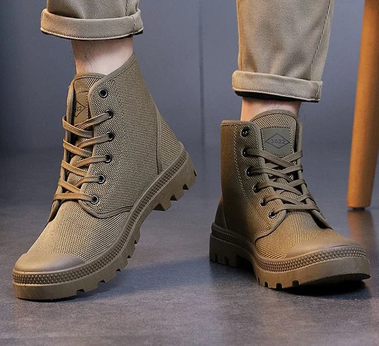 Male Shoes Hiking Outdoor Rubber Men's Boots Lace Up Original Deals Vintage In Promotion Y2k Offers Trendy 2025 Footwear New - Sun Studio