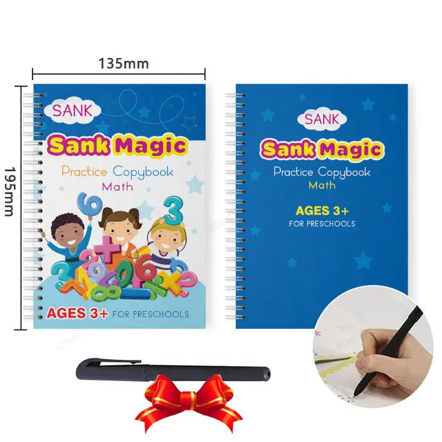 Free Shipping Reusable Montessori Toys French English Spanish Copybooks Pen Writing Sticker Magic Copybook for Calligraphy - Sun Studio