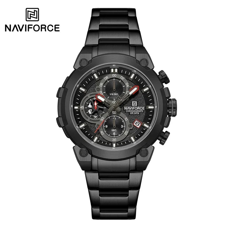 NAVIFORCE Herren Uhren Top Luxus Original Quarz Armbanduhr für Männer Chronograph Kalender Wasserdicht Herren Uhr Relojes Hombre