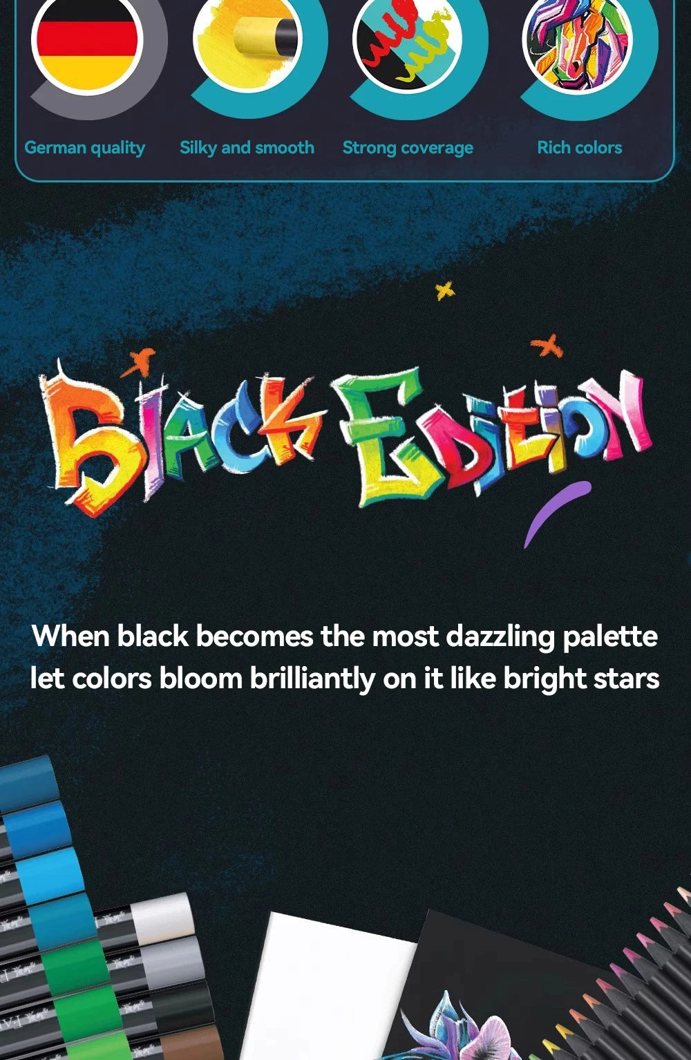Faber-Castell Soft Oil Pastel Set 24/36/48 Vibrant Colors Creamy Texture Bullet Head Chalk for Artist Painting Drawing Beginners - Sun Studio