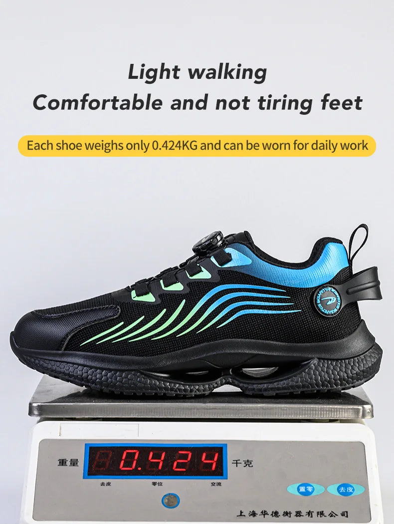 2026 Security Safety Shoes Men Rotating Button Work Sneakers Indestructible Shoes Puncture-Proof-men Sport Shoes Steel Toe Boots - Sun Studio