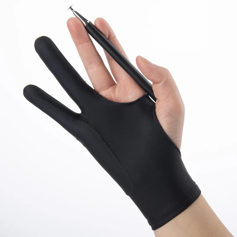 Drawing Gloves Palm Rejection Two Finger Hand Gloves for Tablet Digital Board Screen Touch Drawing Anti-fouling Gloves - Sun Studio