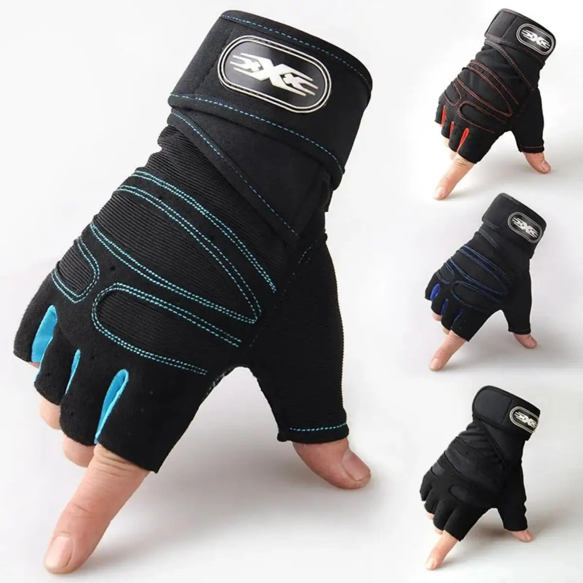 Gym Gloves for Men Women Fitness Weight Lifting Wristband Gloves Body Building Training Sports Exercise Cycling Glove Shockproof - Sun Studio